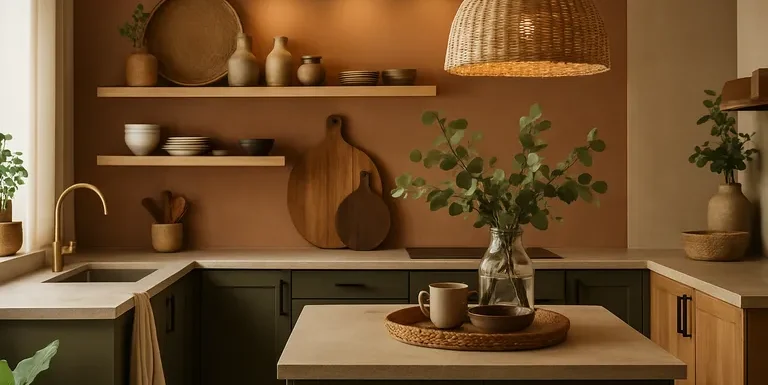 Sfeervolle keukenstyling met accessoires, kleuren en natuurlijke materialen