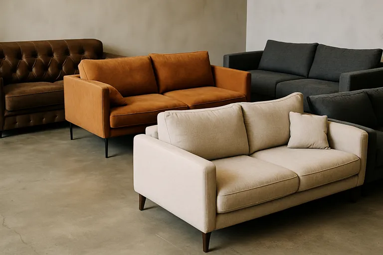 Soorten outlet sofa's en materialen