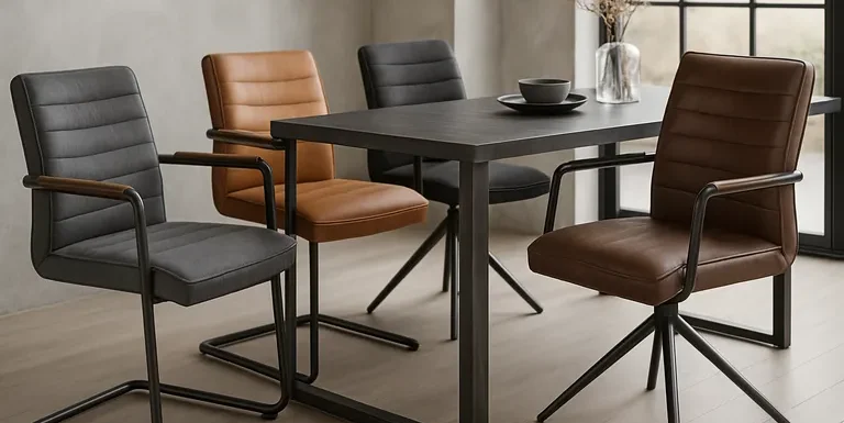 Stalen eetkamerstoelen voor jouw eethoek met industriële charme en blijvend comfort