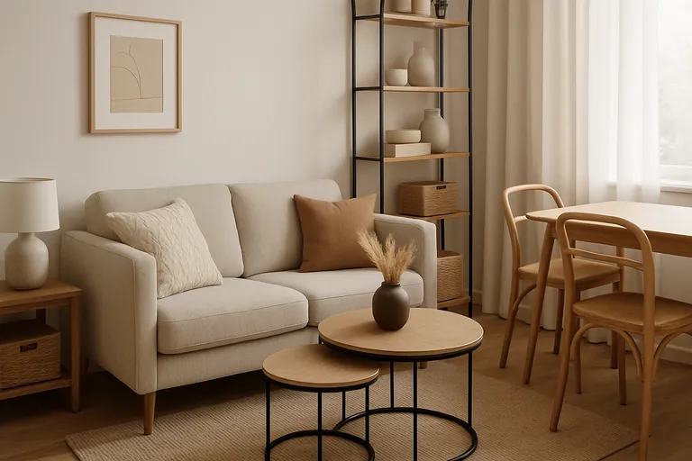 Meubels en opbergen voor een kleine woon/eetkamer