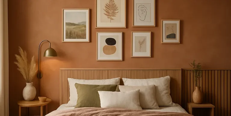 Zo laat je je slaapkamermuur stralen met kleur, behang en kunst