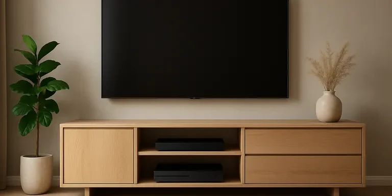 Zo ontwerp je een TV-meubel dat balans, opbergruimte en stijl in je woonkamer brengt