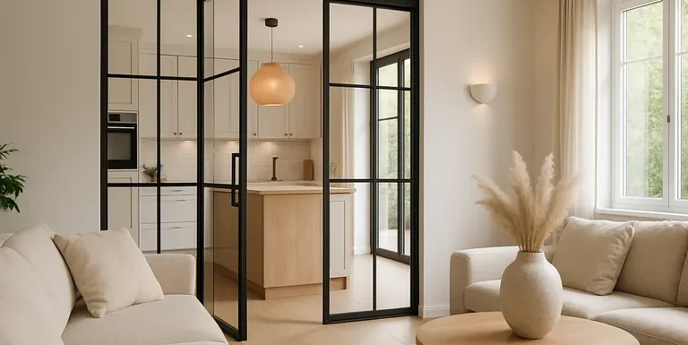 Zo scheid je keuken en woonkamer met stijl, licht en rust