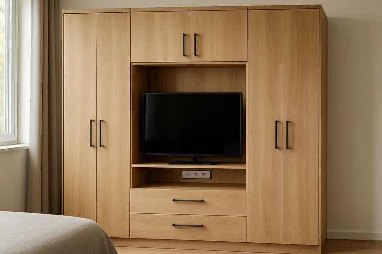 Wat is een kleerkast met TV ruimte